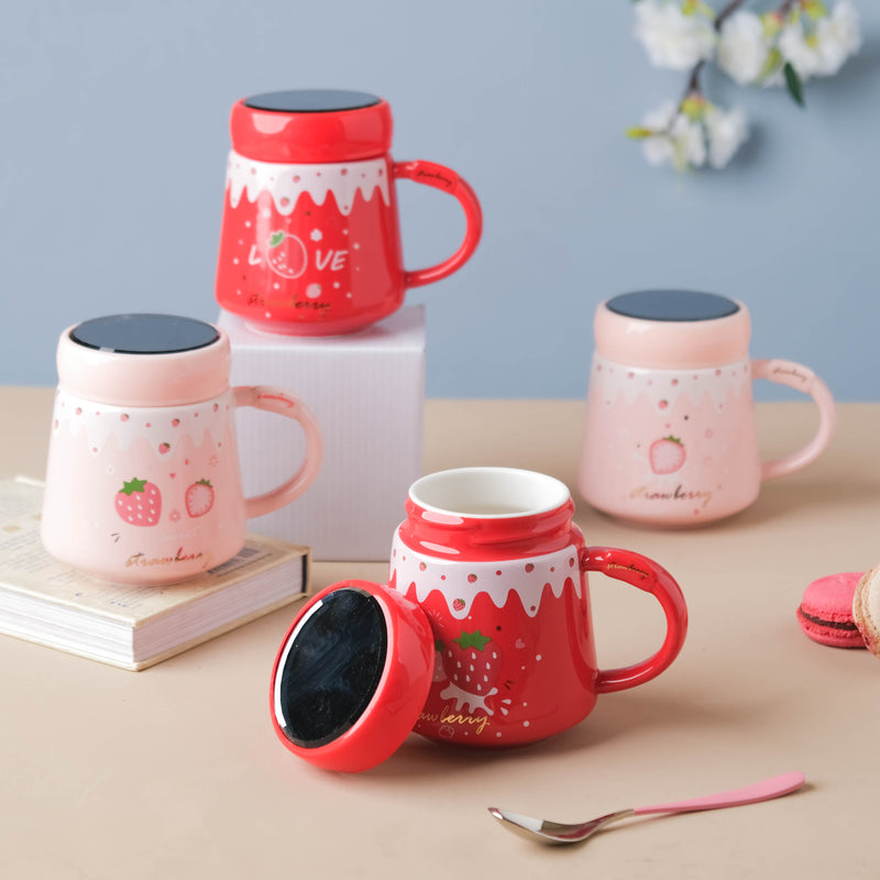 Strawberry Mug- Mug for coffee, tea mug, cappuccino mug | Cups and Mugs for Coffee Table & Home Decor