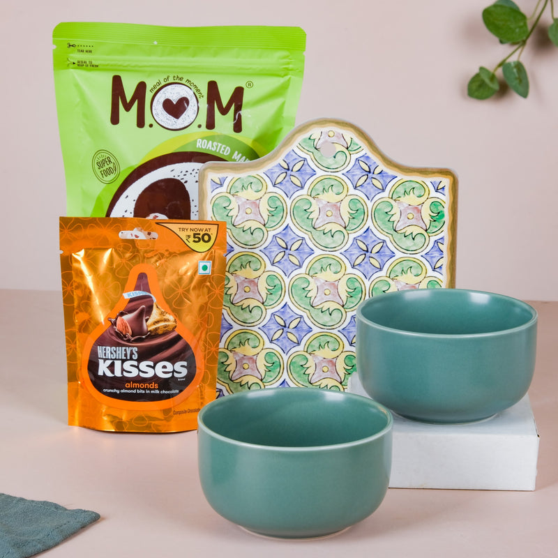 Snack Bowl With Platter Snacktime Festive Hamper Set Of 5