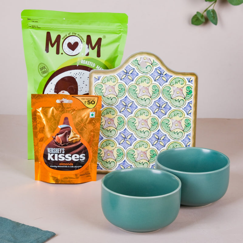 Snack Bowl With Platter Snacktime Festive Hamper Set Of 5