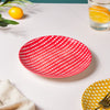 Dotted Red Ceramic Snack Plate 7.5 Inch Set of 2 - Serving plate, snack plate, dessert plate | Plates for dining & home decor