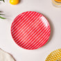 Dotted Red Ceramic Snack Plate 7.5 Inch Set of 2 - Serving plate, snack plate, dessert plate | Plates for dining & home decor