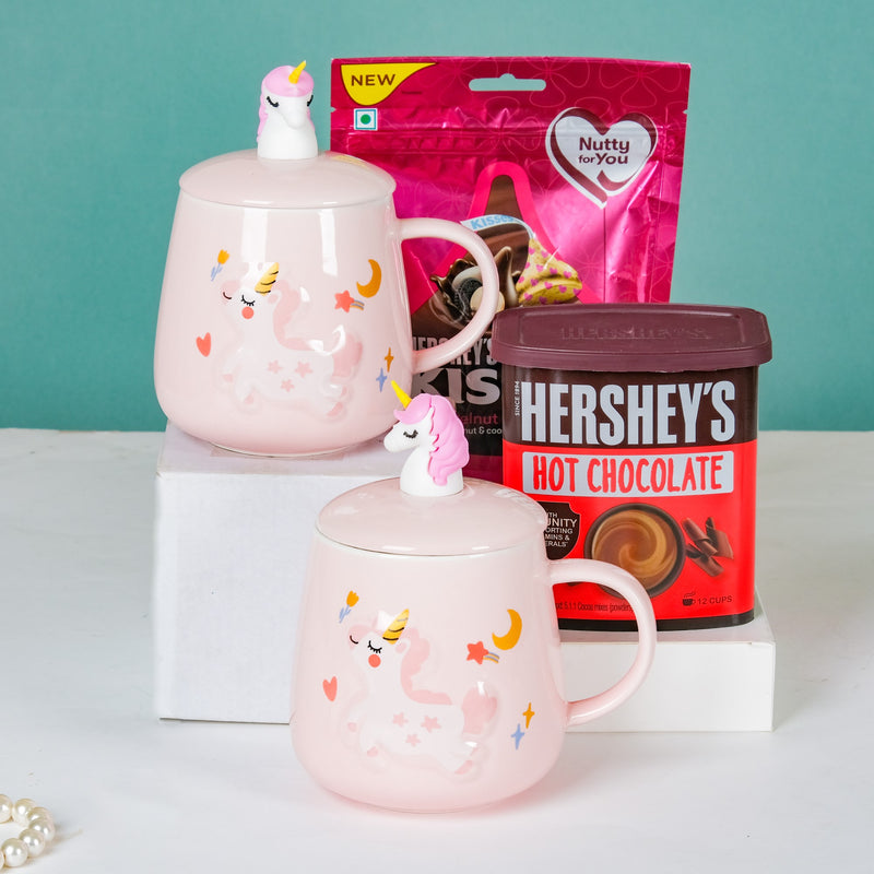 Choco-lot Unicorn Cup Gift Hamper Set Of 4