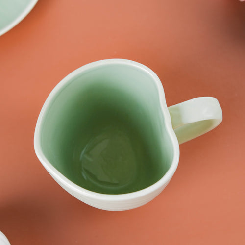 Taro Leaf Green Coffee Mug- Mug for coffee, tea mug, cappuccino mug | Cups and Mugs for Coffee Table & Home Decor