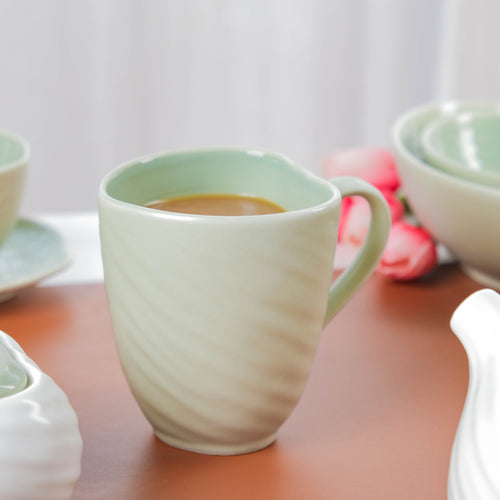 Taro Leaf Green Coffee Mug- Mug for coffee, tea mug, cappuccino mug | Cups and Mugs for Coffee Table & Home Decor