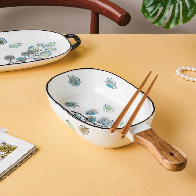 Leaf Ceramic Pasta Bowl - Serving bowls, noodle bowl, snack bowl | Bowls for dining & home decor