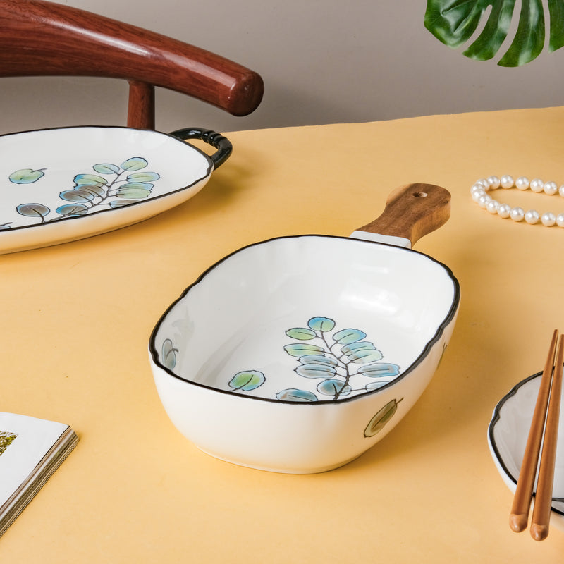 Leaf Ceramic Pasta Bowl - Serving bowls, noodle bowl, snack bowl | Bowls for dining & home decor
