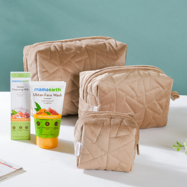 Beige Blossom Self-Care Essentials Hamper Set Of 4