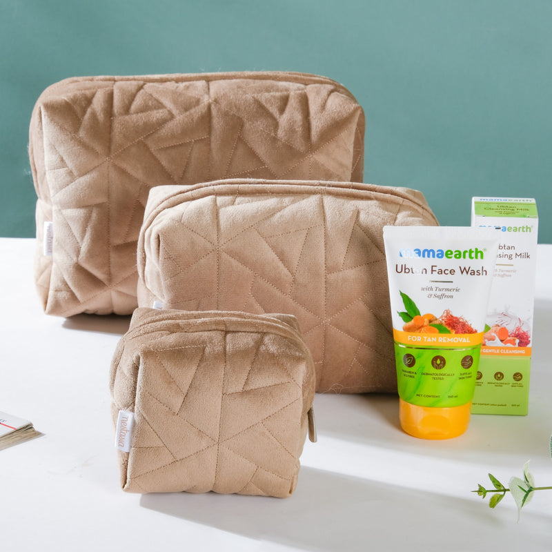 Beige Blossom Self-Care Essentials Hamper Set Of 4