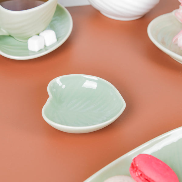 Taro Leaf Dip Bowl - Bowl, ceramic bowl, dip bowls, chutney bowl, dip bowls ceramic | Bowls for dining table & home decor 