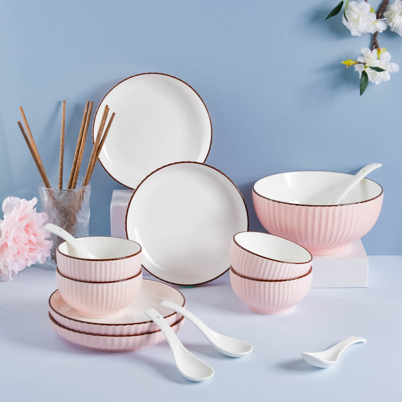 Pink Cherry Blossom Dinner Set