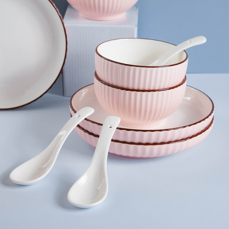 Pink Cherry Blossom Dinner Set