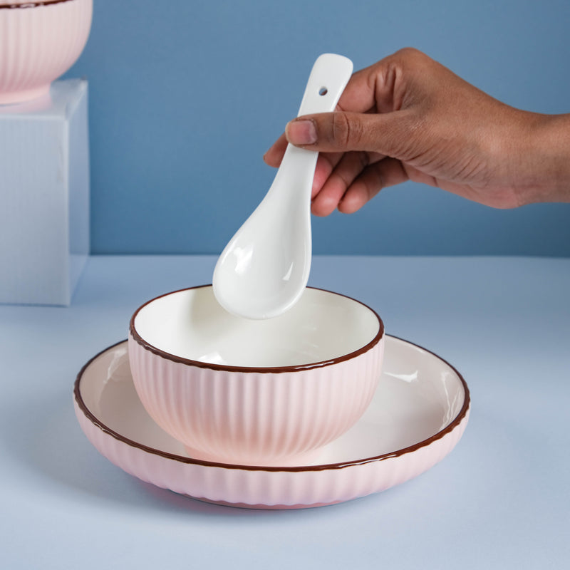 Pink Cherry Blossom Dinner Set