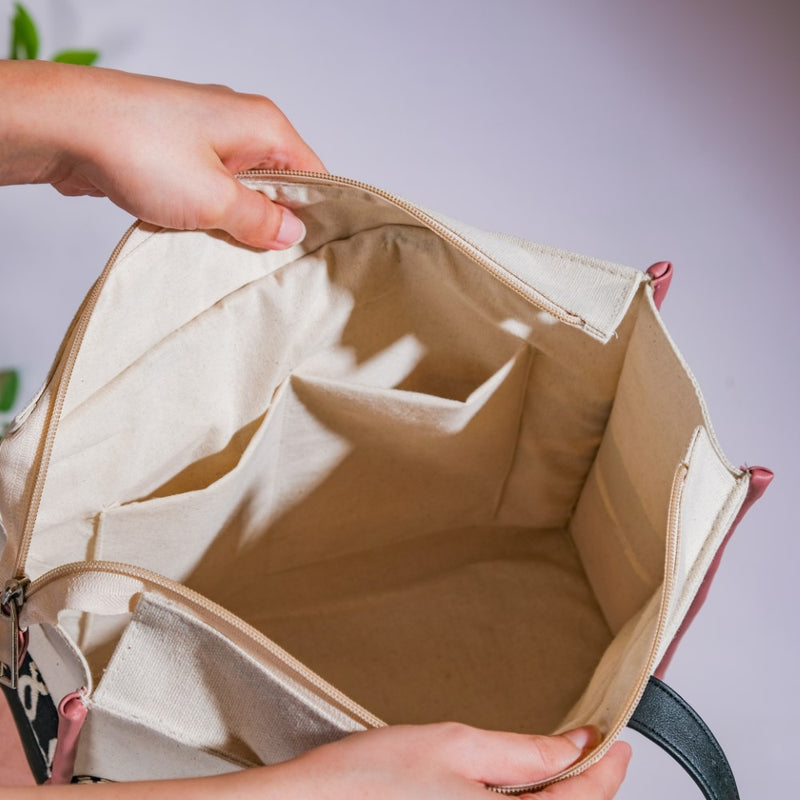 Multipurpose Canvas Tote Bag Pink Small 11 X 10 Inch