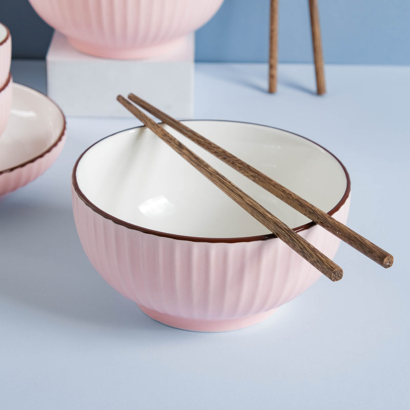 Rosy Bowl and Plate Set