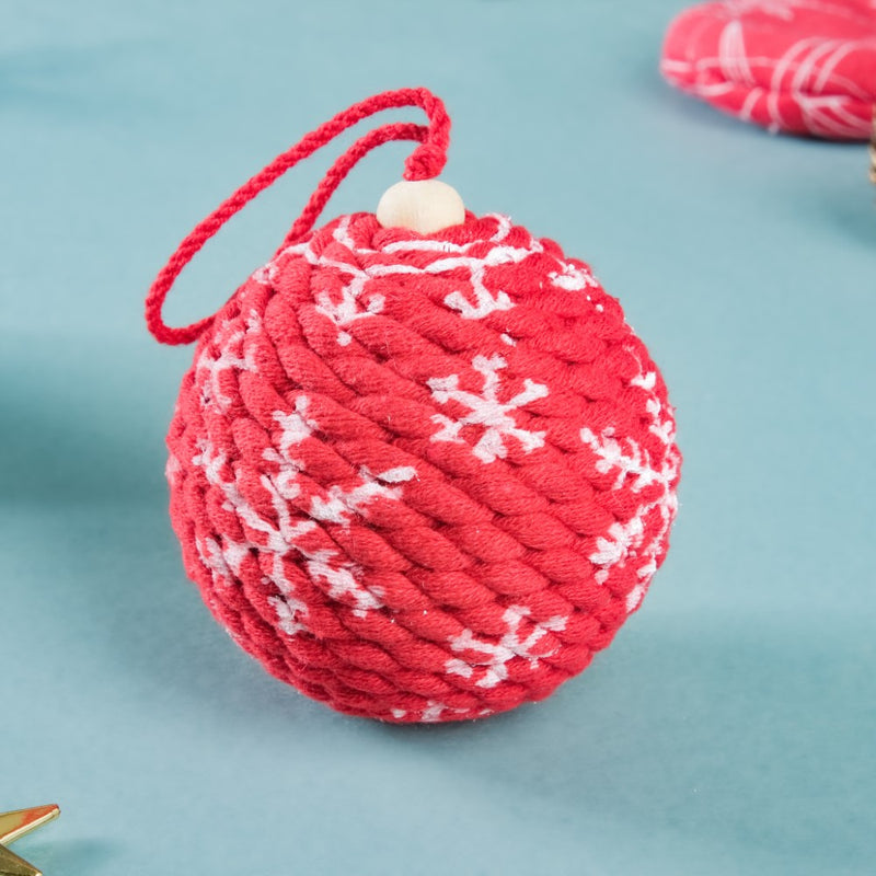 Snowflake Christmas Bauble Set Of 2 - Showpiece | Home decor item | Room decoration item