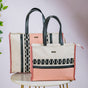 Multipurpose Canvas Tote Bag Pink Set Of 2