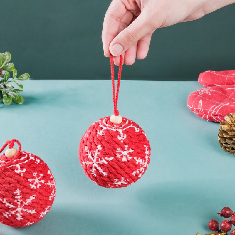 Snowflake Christmas Bauble Set Of 2 - Showpiece | Home decor item | Room decoration item