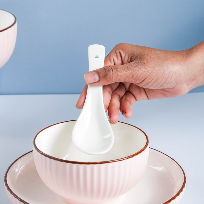 Rosy Bowl and Plate Set