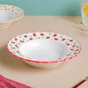 Ziba Floret Pasta Plate Red - Serving plate, pasta plate, lunch plate, deep plate | Plates for dining table & home decor