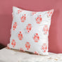 Traditional Florals Cotton Cushion Cover Peach 16 inch