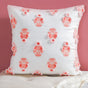 Traditional Florals Cotton Cushion Cover Peach 16 inch