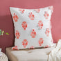 Traditional Florals Cotton Cushion Cover Peach 16 inch