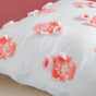 Traditional Florals Cotton Cushion Cover Peach 16 inch