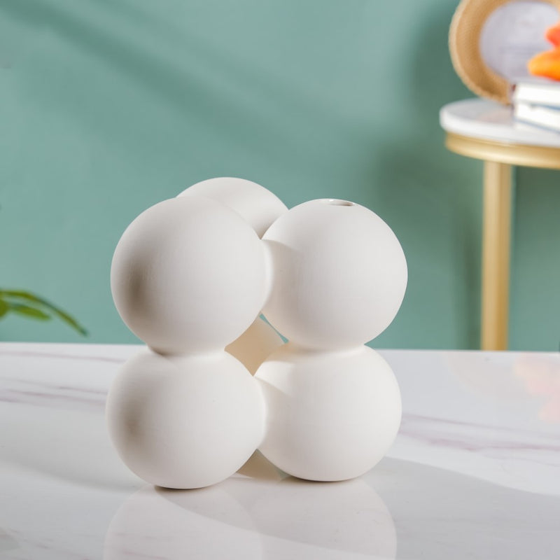 Bubble Bud Ceramic Vase - Flower vase for home decor, office and gifting | Room decoration items
