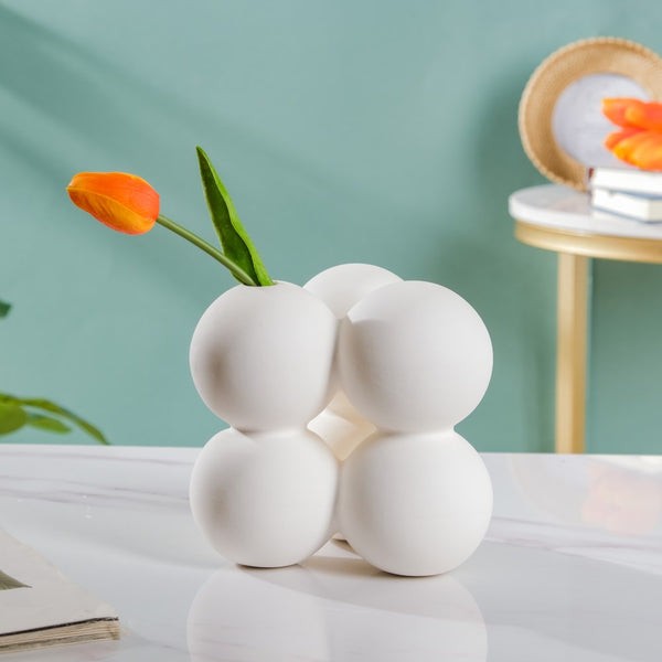 Bubble Bud Ceramic Vase - Flower vase for home decor, office and gifting | Room decoration items