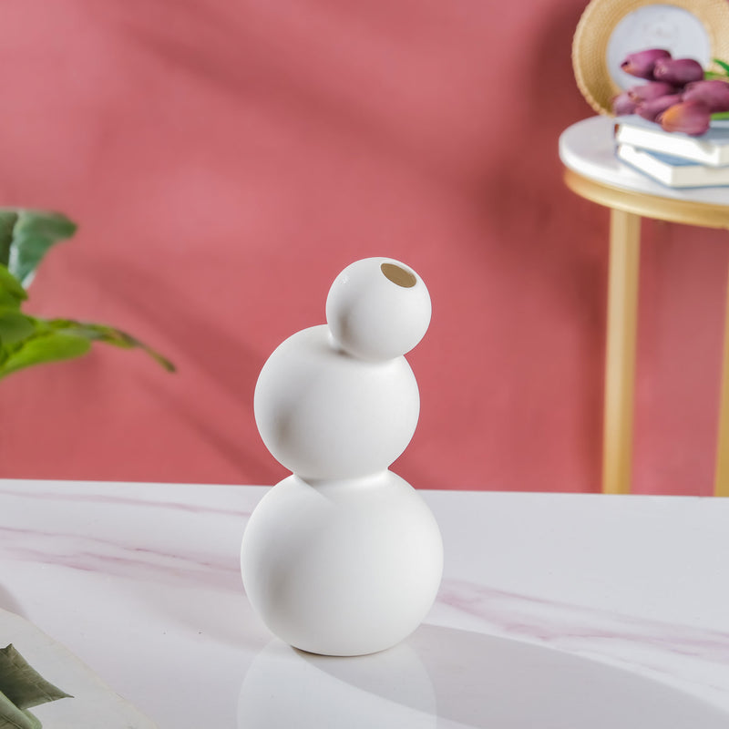 Bubble Bud Ceramic Vase Tall - Flower vase for home decor, office and gifting | Room decoration items