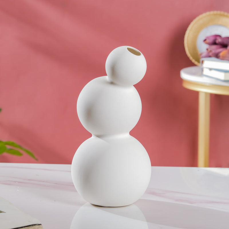 Bubble Bud Ceramic Vase Tall - Flower vase for home decor, office and gifting | Room decoration items