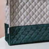 Luxe Velvet Lunch Bag Grey And Green