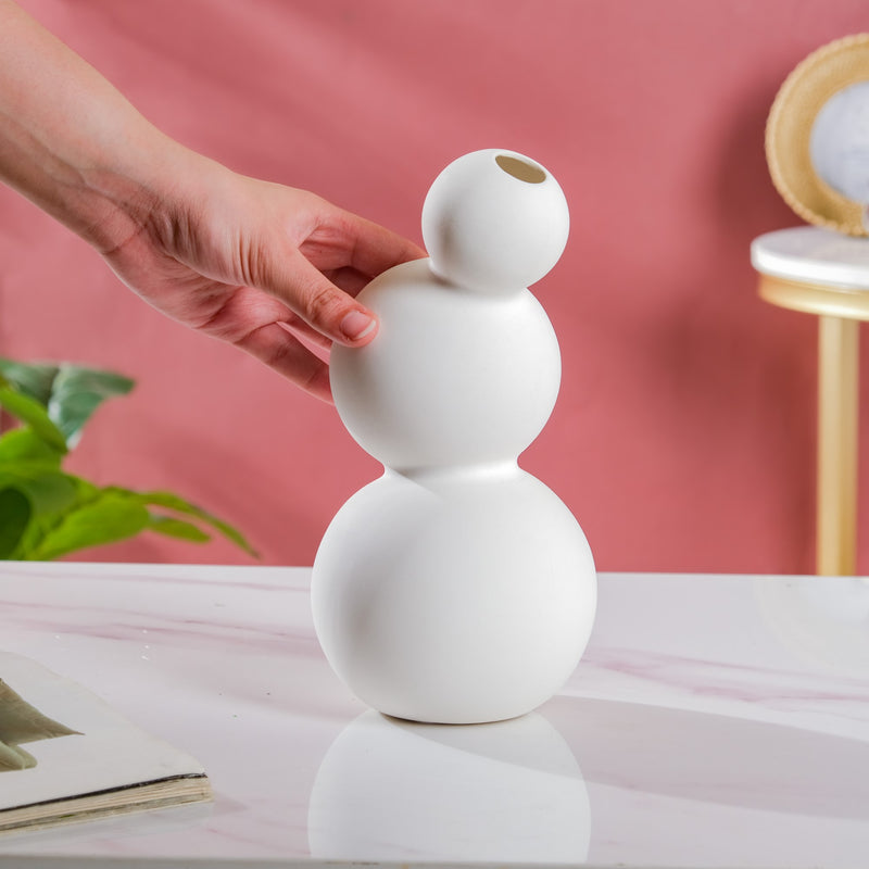 Bubble Bud Ceramic Vase Tall - Flower vase for home decor, office and gifting | Room decoration items