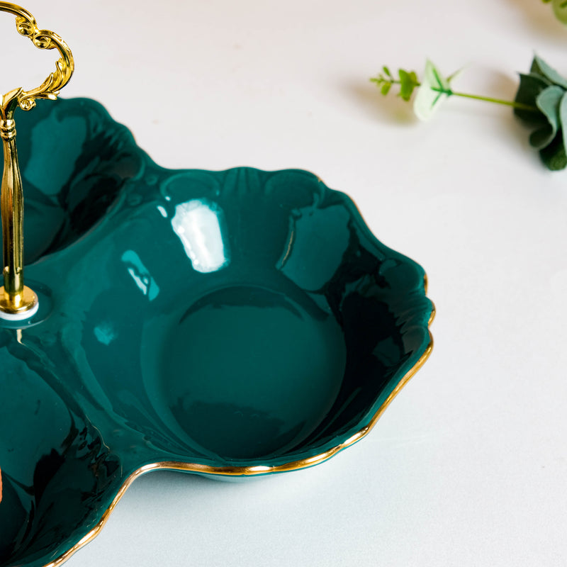 Dessert O' Clock Emerald Golden Platter