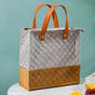 Luxe Velvet Lunch Bag Grey And Brown