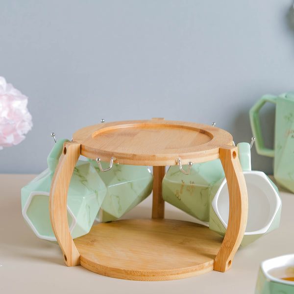 Mint Green Tea Set - Tea cup set, tea set, teapot set | Tea set for Dining Table & Home Decor