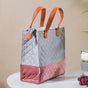 Luxe Velvet Lunch Bag Grey And Pink