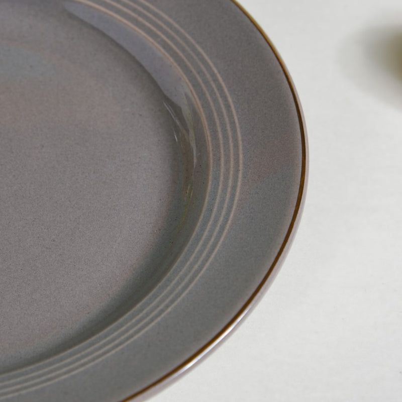 Ceramic Clay Snack Plate Grey 8 Inch - Serving plate, snack plate, dessert plate | Plates for dining & home decor