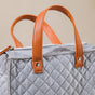 Luxe Velvet Lunch Bag Grey And Pink