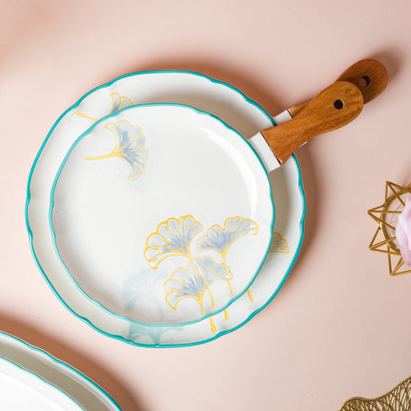 Floral Circular Bbq Plate Small - Ceramic platter, serving platter, fruit platter | Plates for dining table & home decor