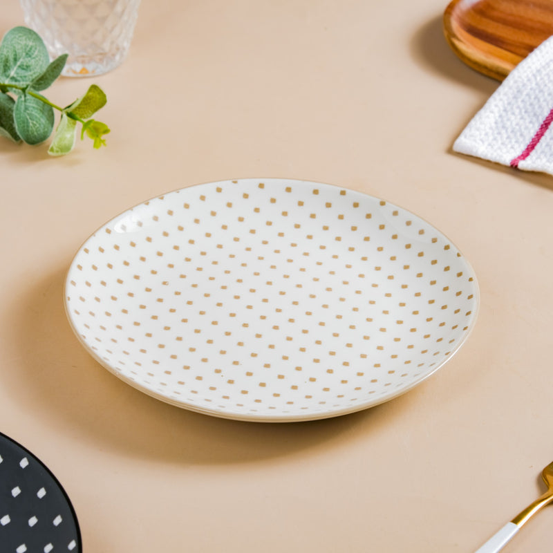 Retro White Ceramic Snack Plate 7.5 Inch Set Of 2 - Serving plate, snack plate, dessert plate | Plates for dining & home decor