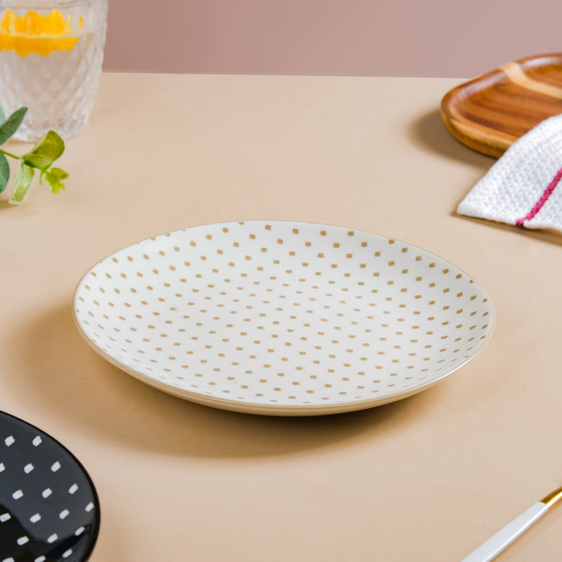 Retro White Ceramic Snack Plate 7.5 Inch Set Of 2 - Serving plate, snack plate, dessert plate | Plates for dining & home decor