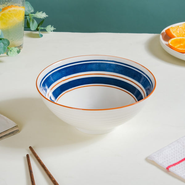 Meraki Ribbed Ramen Bowl 1 L - Soup bowl, ceramic bowl, ramen bowl, serving bowls, salad bowls, noodle bowl | Bowls for dining table & home decor