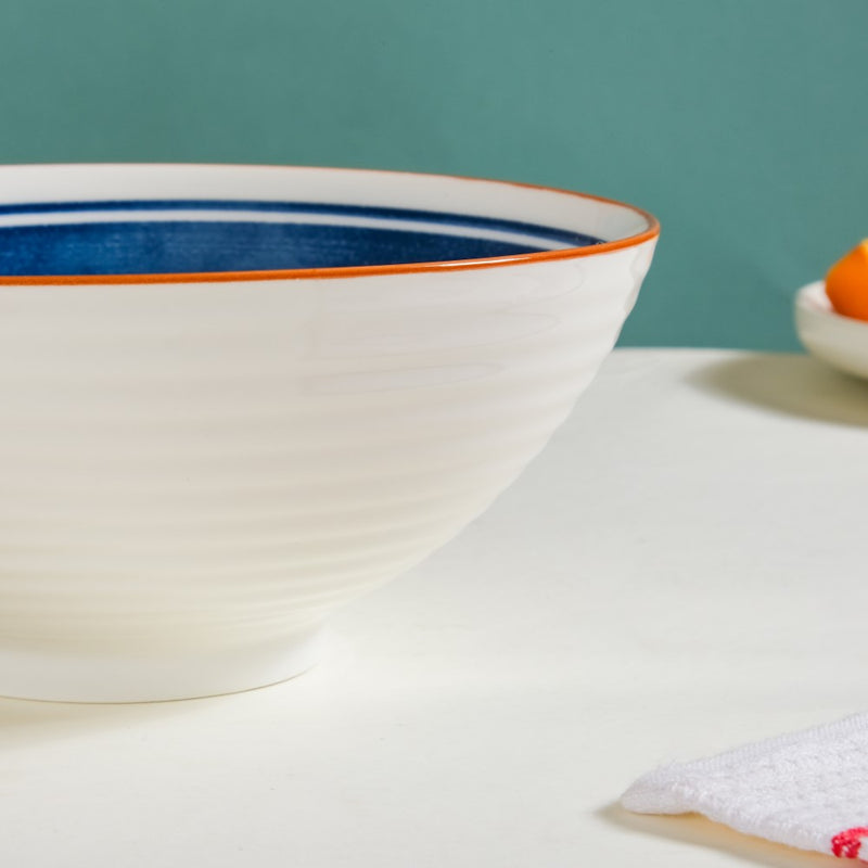 Meraki Ribbed Ramen Bowl 1 L - Soup bowl, ceramic bowl, ramen bowl, serving bowls, salad bowls, noodle bowl | Bowls for dining table & home decor