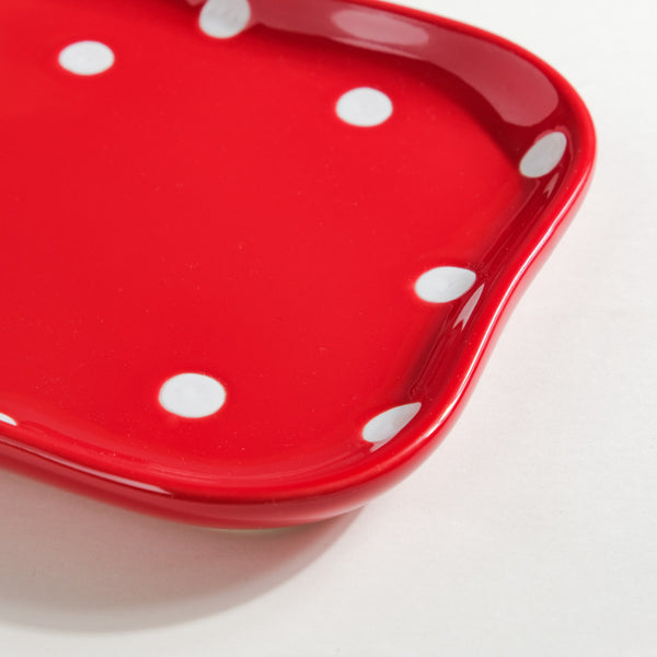 Dots Soup Plate Red