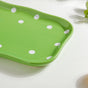 Dots Soup Plate Green - Ceramic platter, serving platter, fruit platter | Plates for dining table & home decor