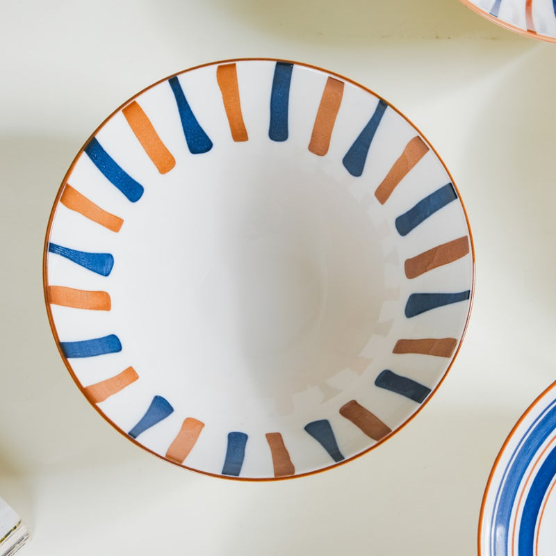 Meraki Ribbed Ramen Bowl 1 L - Soup bowl, ceramic bowl, ramen bowl, serving bowls, salad bowls, noodle bowl | Bowls for dining table & home decor