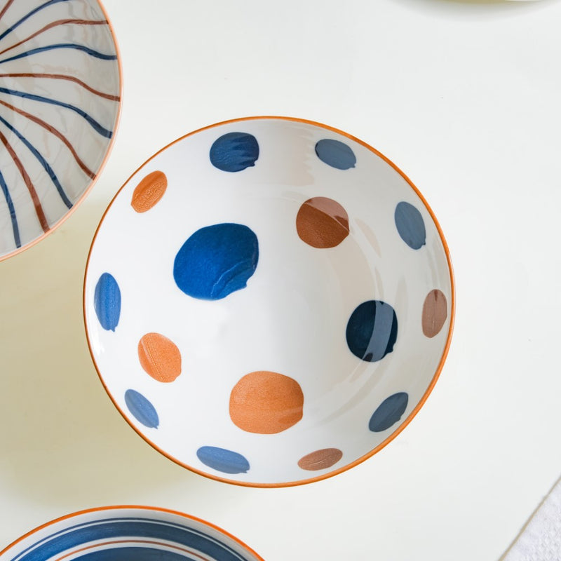 Meraki Ribbed Ramen Bowl 1 L - Soup bowl, ceramic bowl, ramen bowl, serving bowls, salad bowls, noodle bowl | Bowls for dining table & home decor