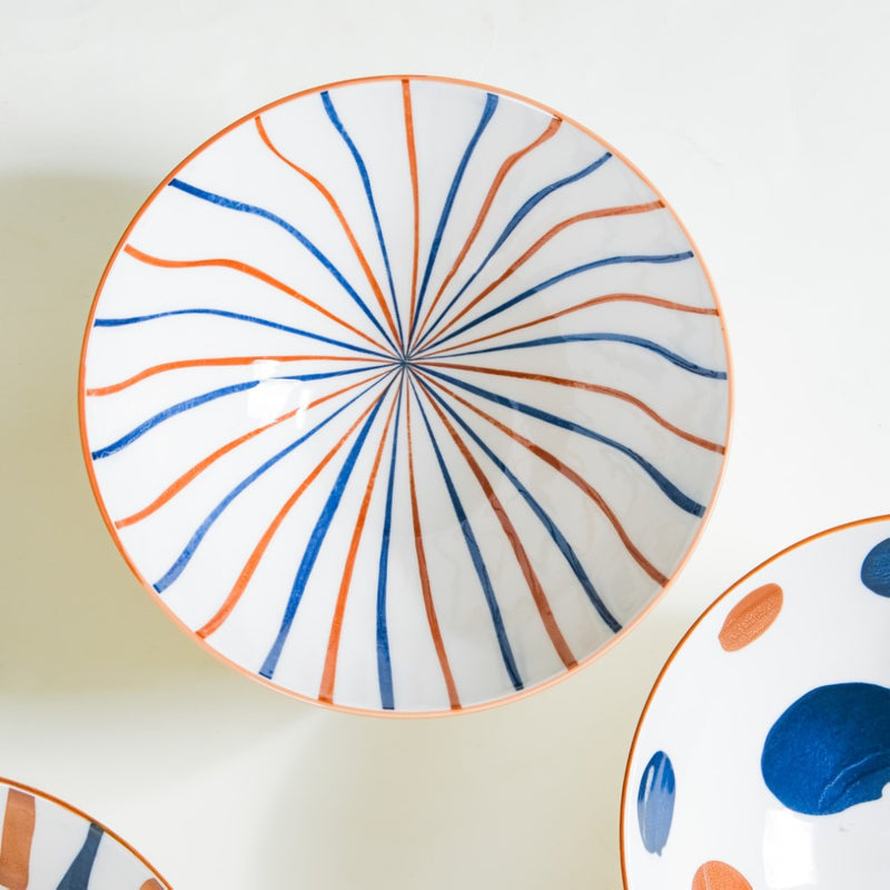 Meraki Ribbed Ramen Bowl 1 L - Soup bowl, ceramic bowl, ramen bowl, serving bowls, salad bowls, noodle bowl | Bowls for dining table & home decor