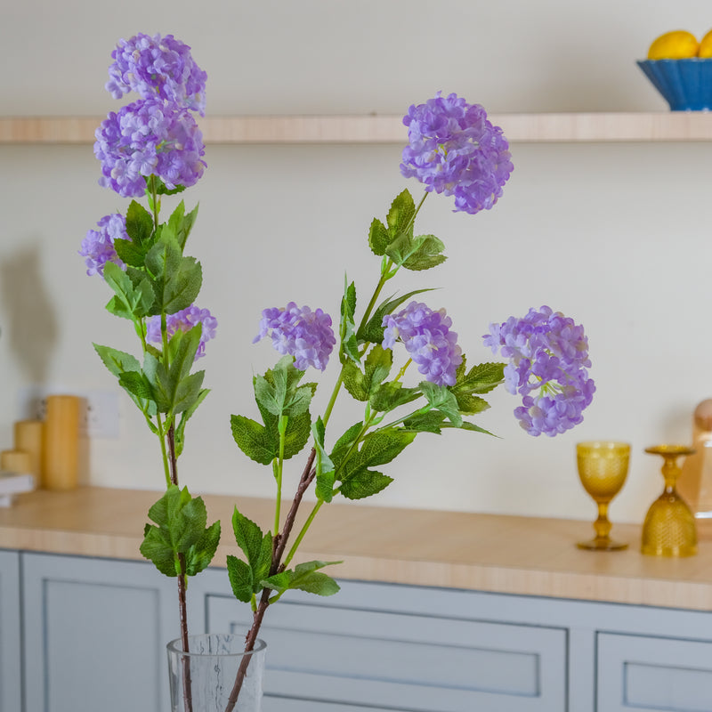 Silk Hydrangea Stem - Artificial flower | Flower for vase | Home decor item | Room decoration item